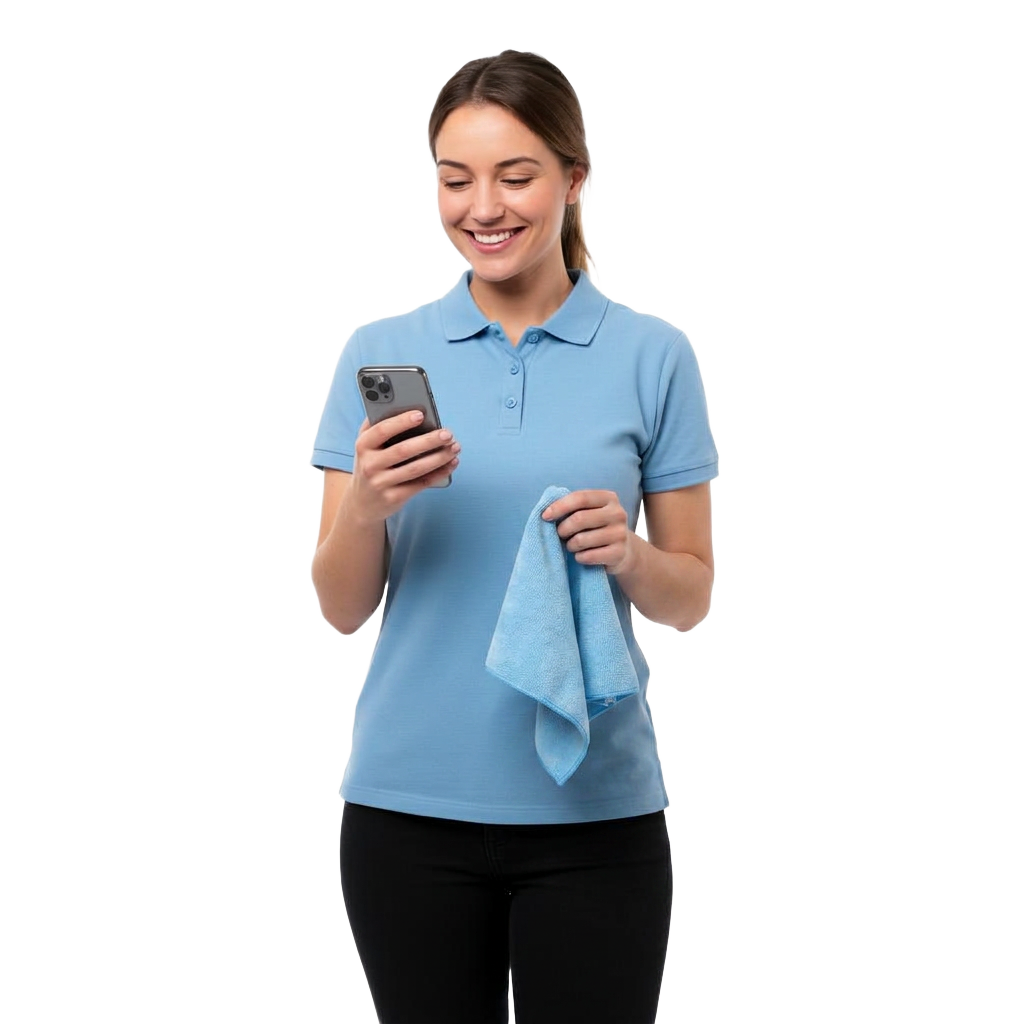 Cleaning business owner reviewing opportunities
